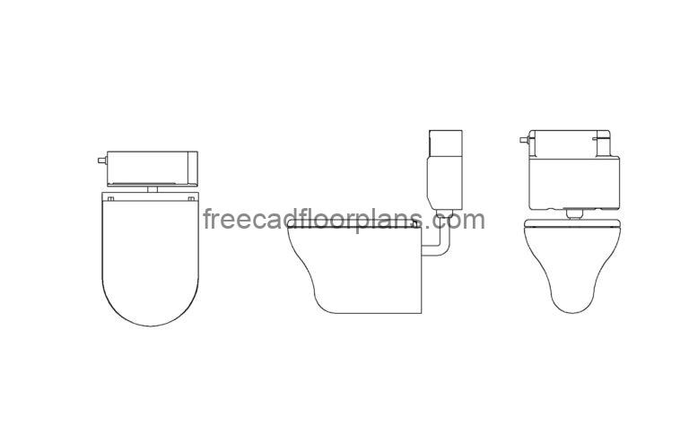 Concealed Cistern, AutoCAD Block
