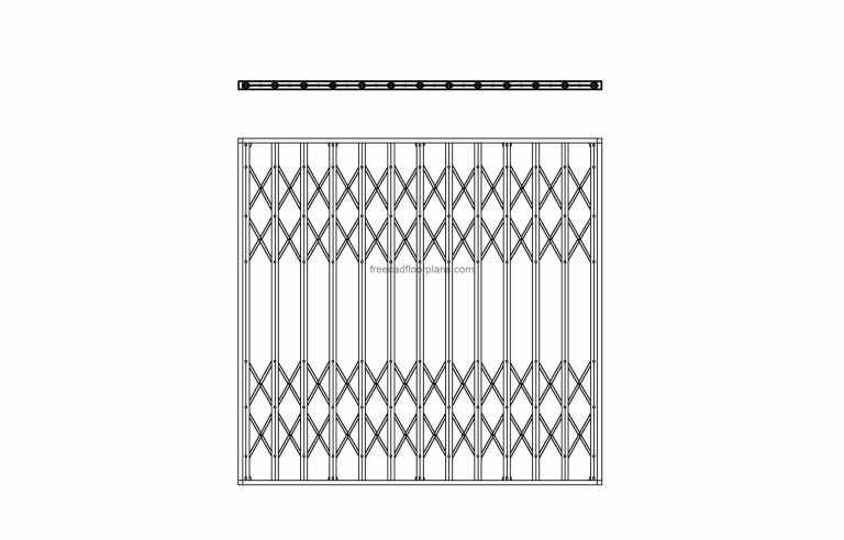 Collapsible Gate, Plan+ Elevation