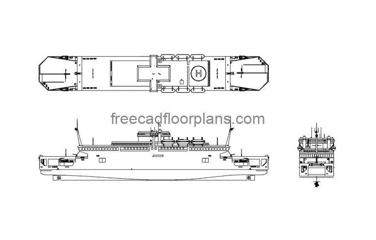 Ferry Boat, Plan+ Elevations