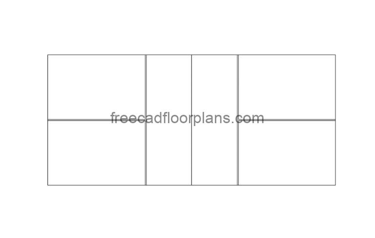 pickleball court autocad drawing with plan 2d view, dwg file download for free