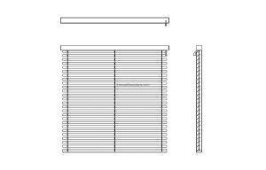 roller blinds autocad drawing all 2d views, plan and elevation, dwg file for free download