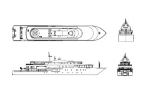 Yacht, Plan+ Elevations