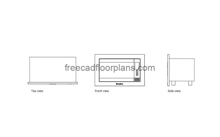 Built-In Microwave, AutoCAD Block