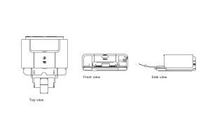 autocad drawing of a canon printer, 2d views, dwg file plan and elevation view, for free download