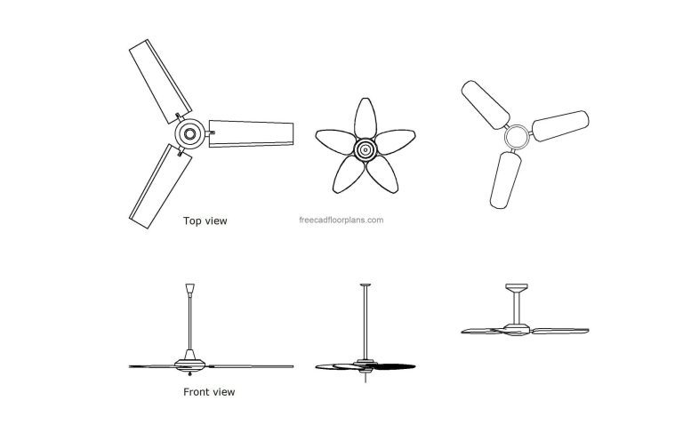 Ceiling Fans, Plan+Elevations