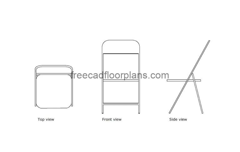 Collapsable Chair, AutoCAD Block,