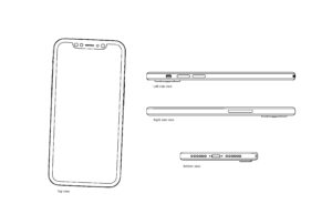 autocad 2d drawing of an Iphone, plan and elevation 2d views, dwg file free for download