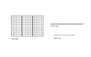 autocad 2d drawing of a solar panel, plan and elevation 2d views, dwg file free for download