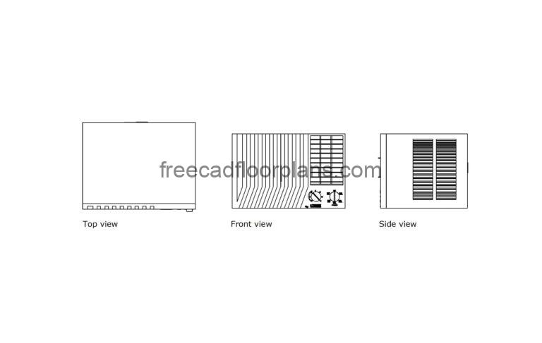 Window Air Conditioner, AutoCAD Block