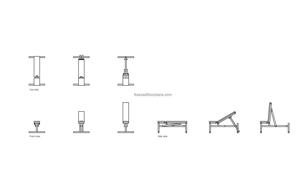 Adjustable Weight Bench - Free CAD Drawings