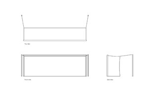 autocad drawing of a football goal post, plan and elevation 2d views, dwg file free for download