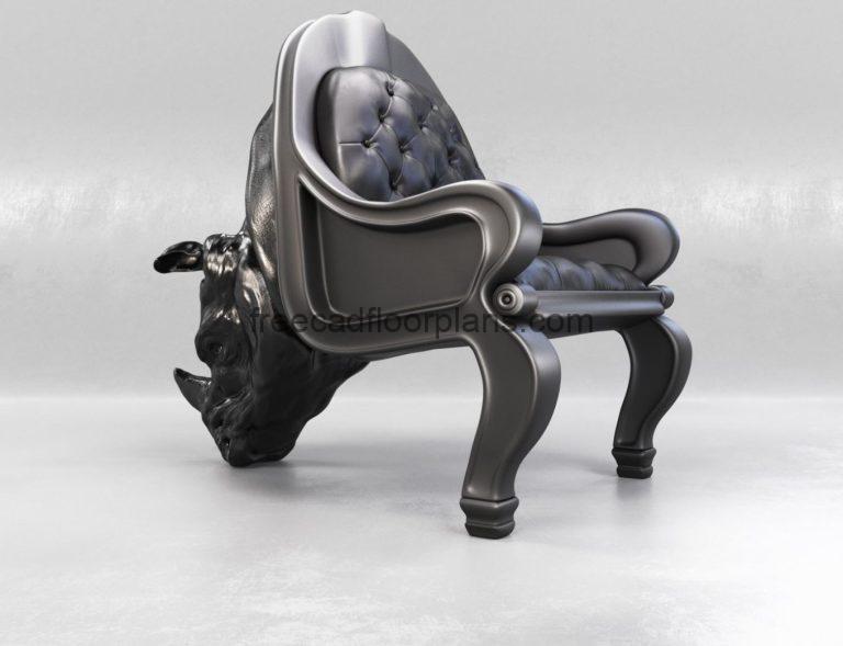 Rhino Chair, AutoCAD Block