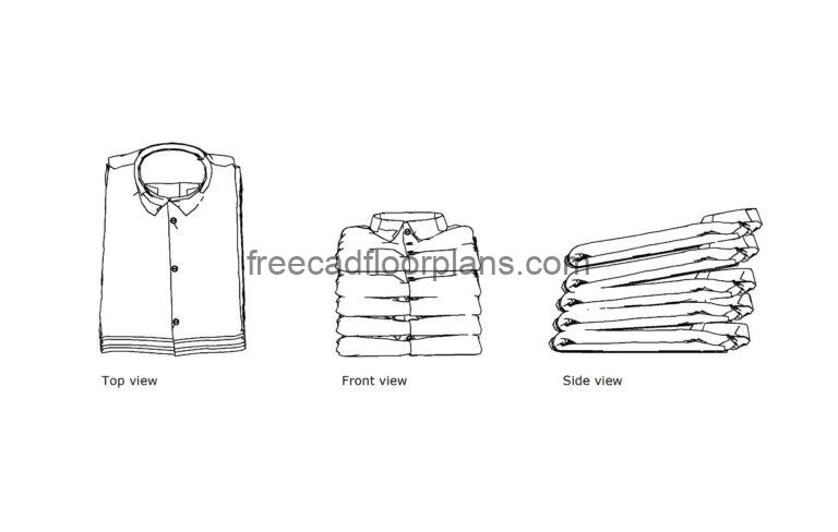 Folded Clothes 03, AutoCAD Block