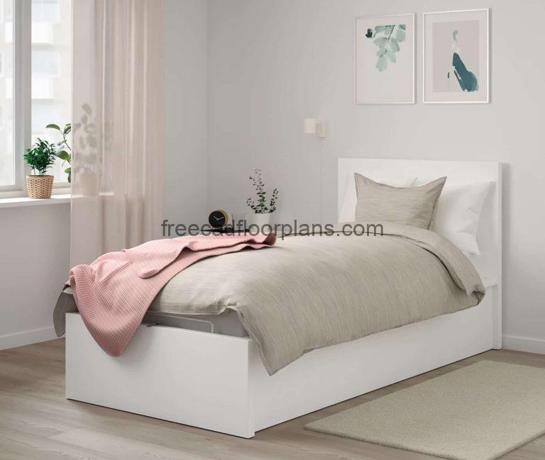 IKEA MALM Bed Single, AutoCAD Block