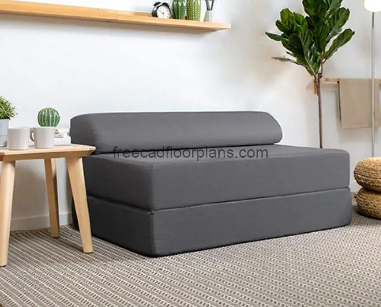 IKEA Nykil Folding Sofa Bed, AutoCAD Block