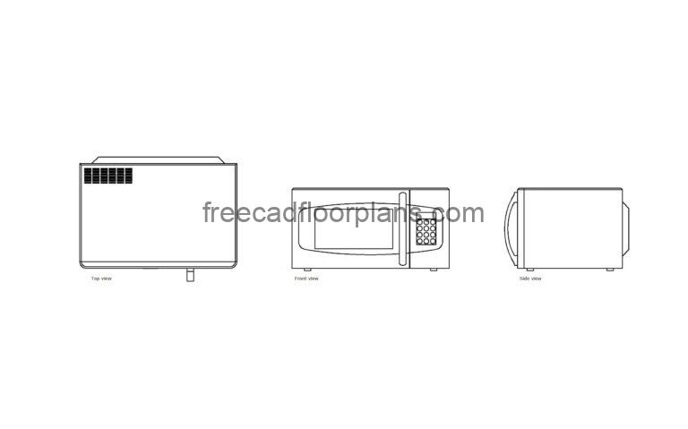 Microwave Oven, Plan+Elevation