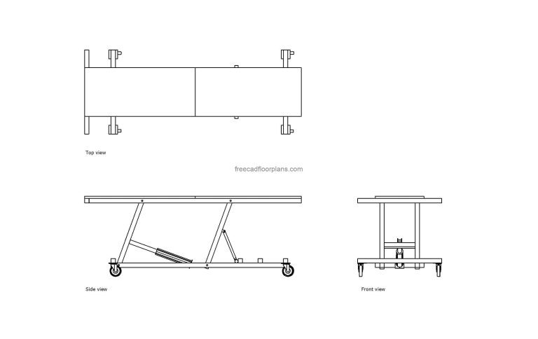 Motorcycle Lift Table, AutoCAD Block