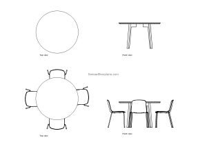 Round Table, Plan+Elevation