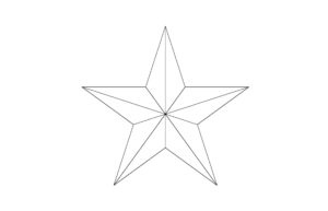 autocad drawing of the texas star, plan view dwg file for free download