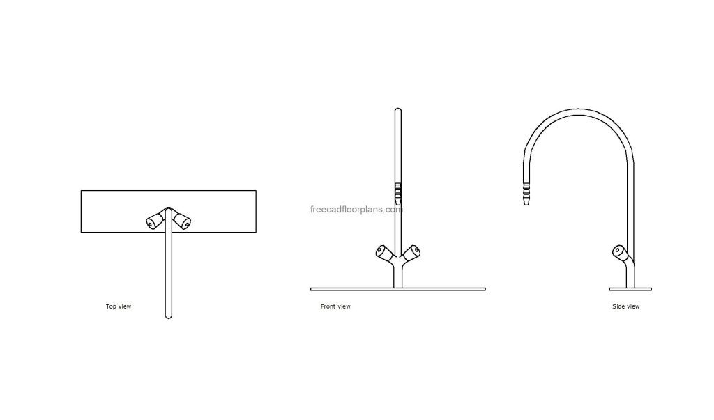 Laboratory Faucet - Free CAD Drawings