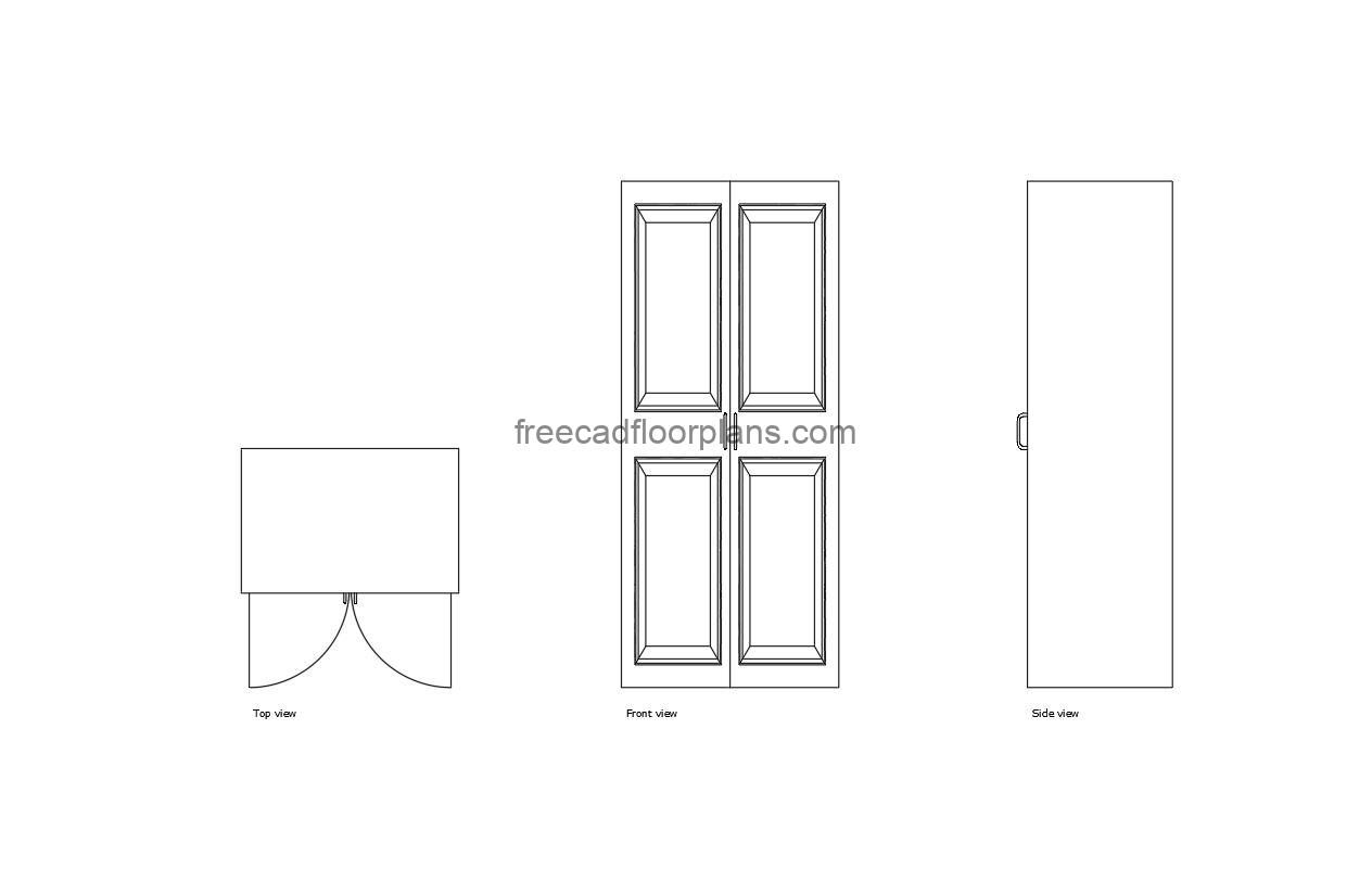 Pantry Cabinet - Free CAD Drawings