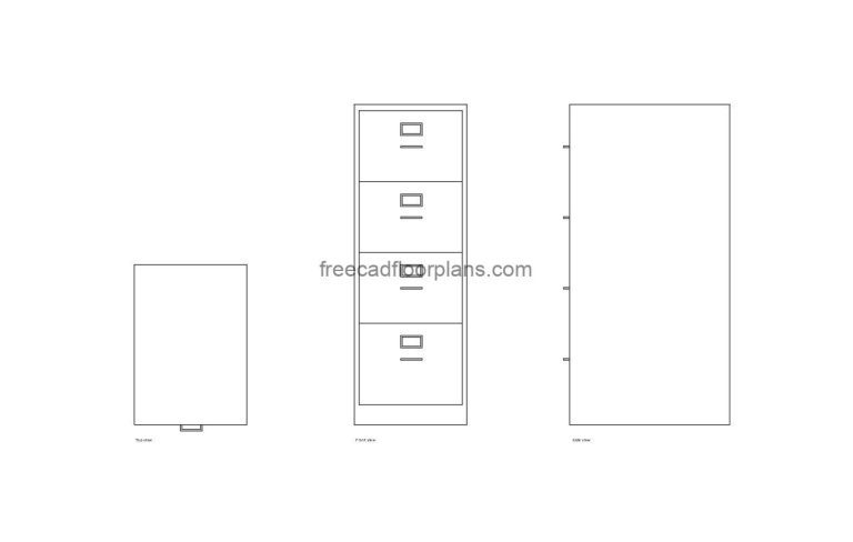 Filing Cabinet, AutoCAD Block