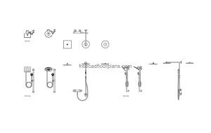 kohler rain shower heads autocad drawing, plan and elevation 2d views, dwg file free for download