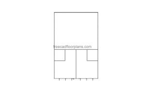 squash court autocad drawing, 2d view, dwg file free for download