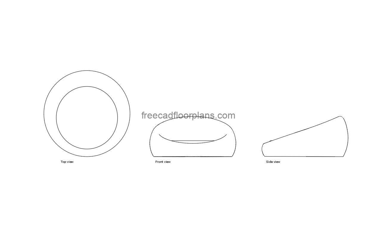 IKEA Markerad Daybed DWG Drawing