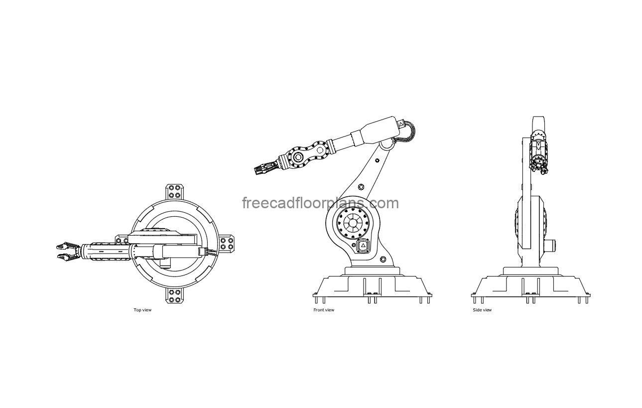 CNC Robot Arm, Block - Cad Floor Plans