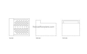 autocad drawing of a storm drain, plan and elevation 2d views, dwg file free for download