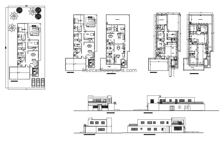 Grape House-4 Bedrooms, AutoCAD Plan