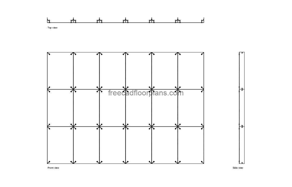 Glass Curtain Wall - Free CAD Drawings