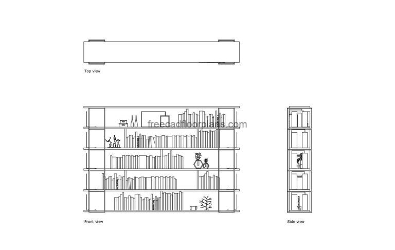 Bookshelf, AutoCAD Block