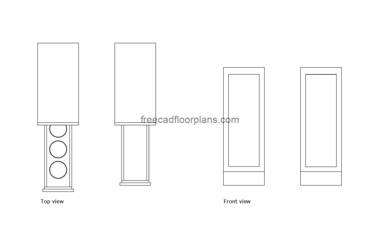 modern kitchen pull out cabinet autocad drawing, plan and elevation 2d views, dwg file free for download