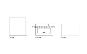 sharp microwave drawer autocad drawing, plan and elevation 2d views, dwg file free for download