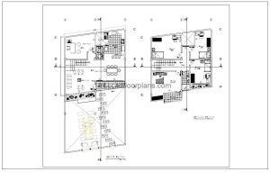 30x30 house with car parking autocad drawing, 2d plan, dwg file free for download