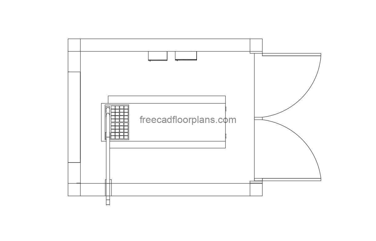 electrical room autocad drawing, plan and elevation 2d views, dwg file free for download