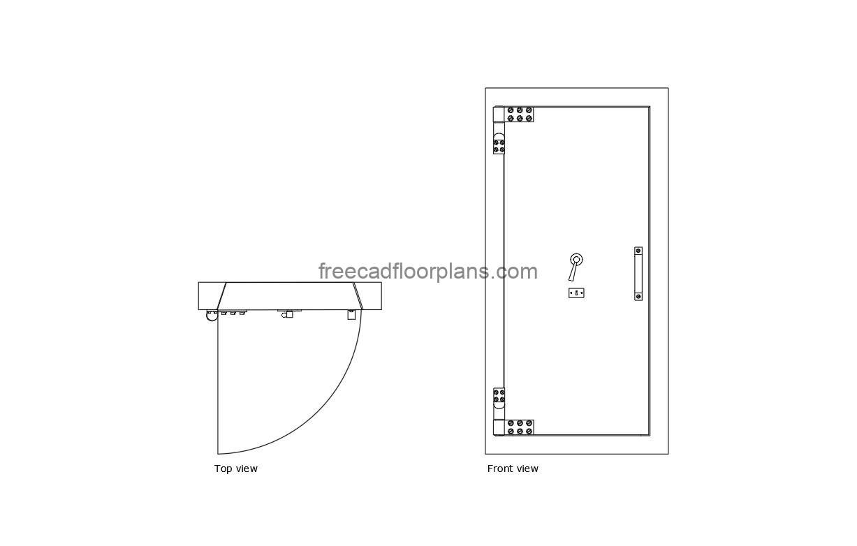 Strongroom Door - Free CAD Drawings