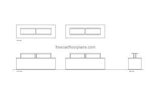 self service counter autocad drawing, plan and elevation 2d views, dwg file free for download