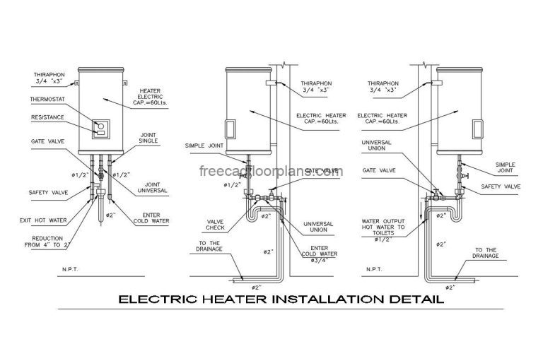 Electric Water Heater Installation Details
