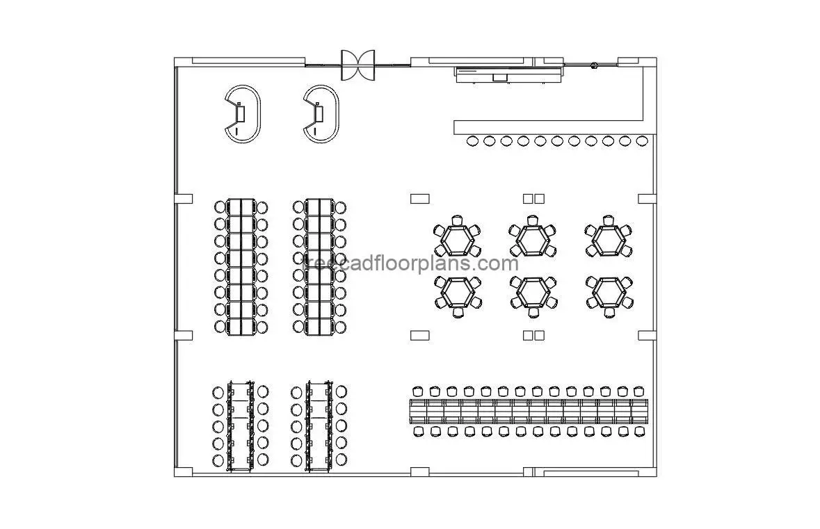casino autocad drawing, plan 2d view, dwg file free for download