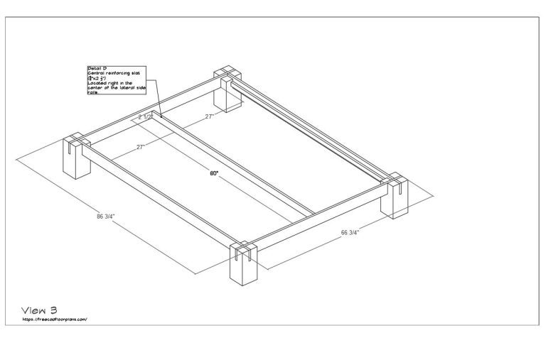japanese platform bed pdf drawing, step by step instructions