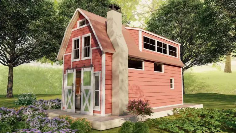 Rustic Tiny Barn House With Stand Up Loft