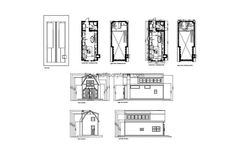 barn style tiny house pdf and dwg plans