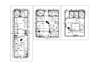 rehabilitation center autocad drawing, plan and elevation 2d views, dwg file free for download