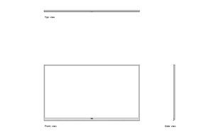 Led TV autocad drawing, plan and elevation 2d views, dwg file free for download