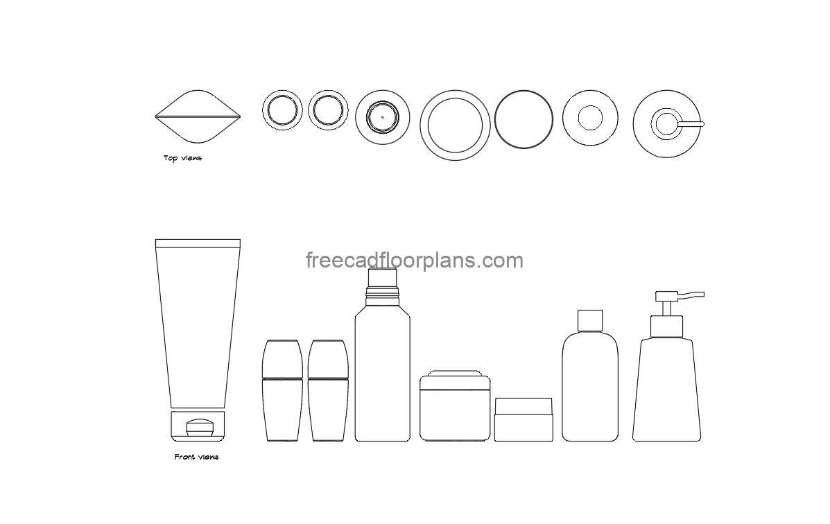 Beauty Products - Free CAD Drawings