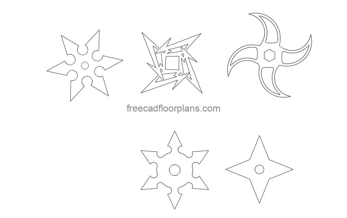 ninja star dwx drawing 2d for free download