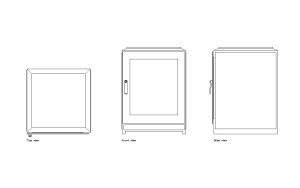 cctv dvr rack autocad drawing, plan and elevation 2d views, dwg file free for download